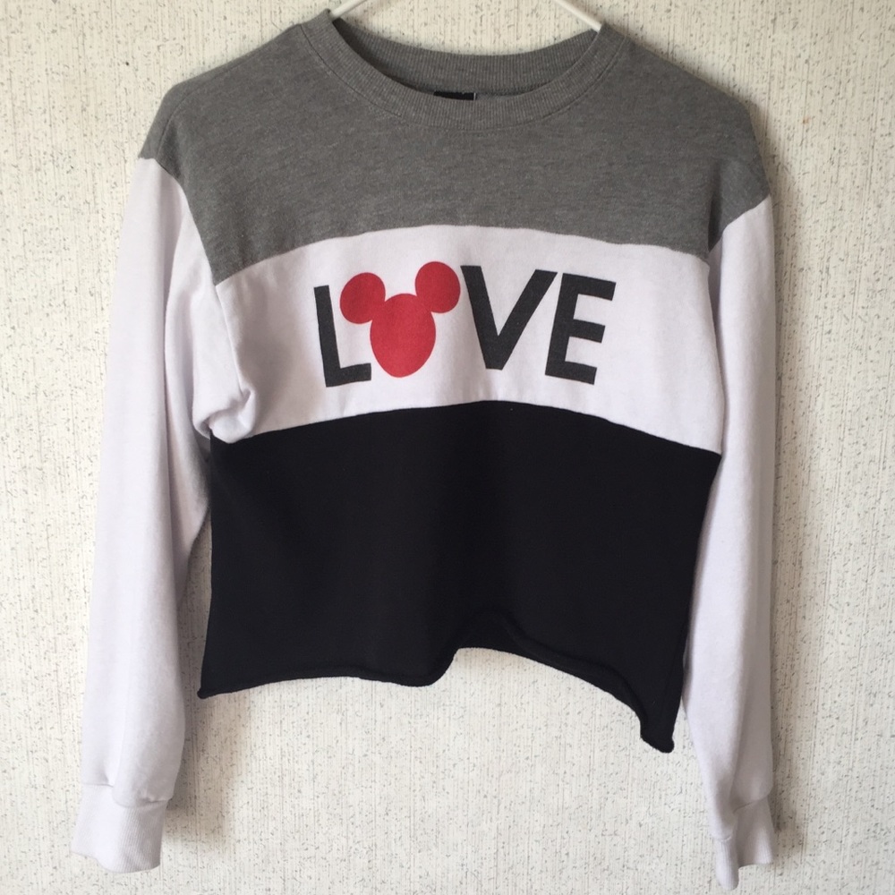 Disney Love Long Sleeve Crop Top